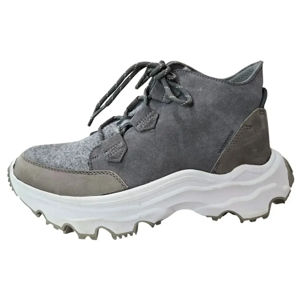 Sorel Women's Size 9 Gray Kinetic Breakthru Caribou Sneaker Boot Lugg Sole #898 - Picture 2 of 9